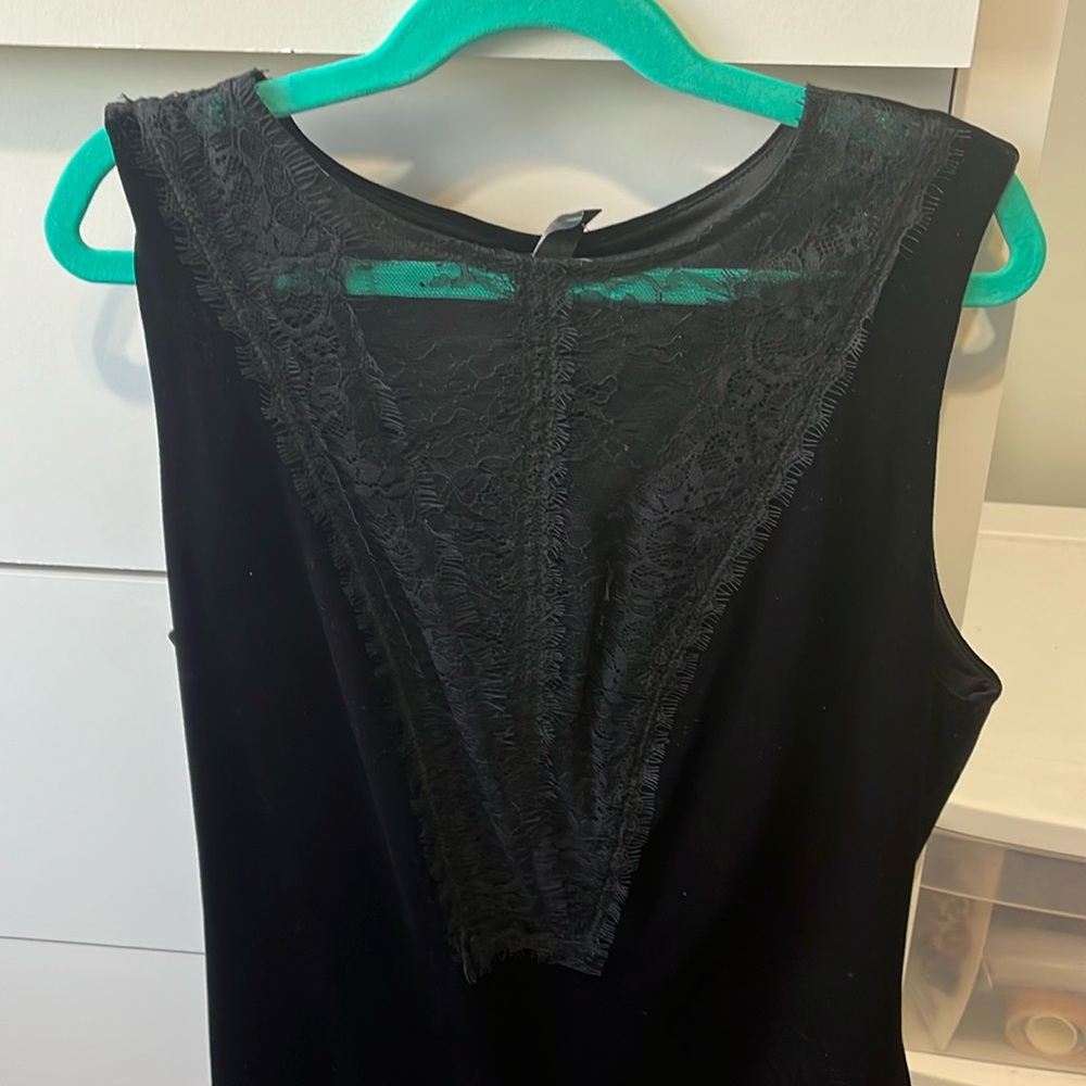 White House Black Market velvet and lace top - brand new!